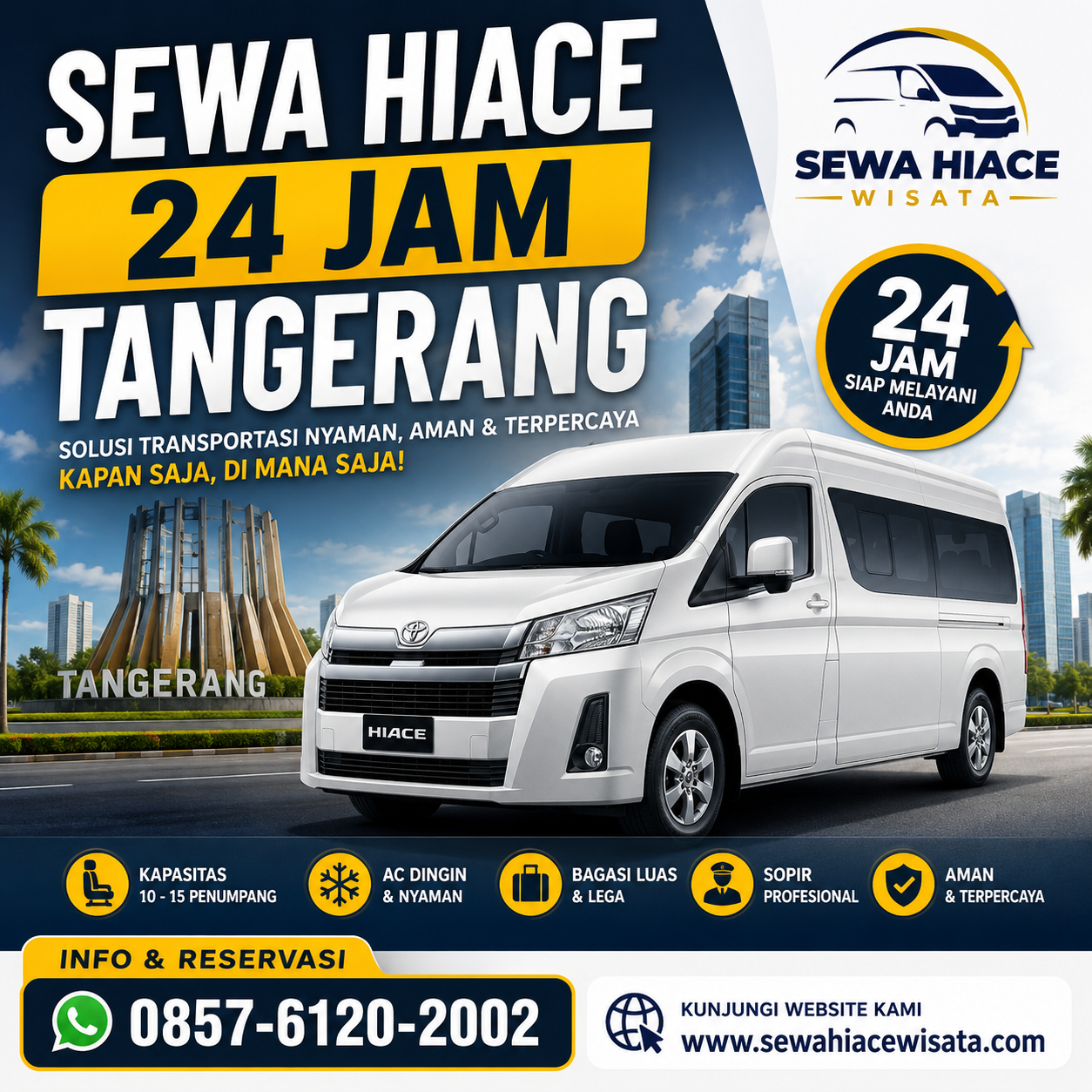 Sewa Hiace 24 Jam Tangerang