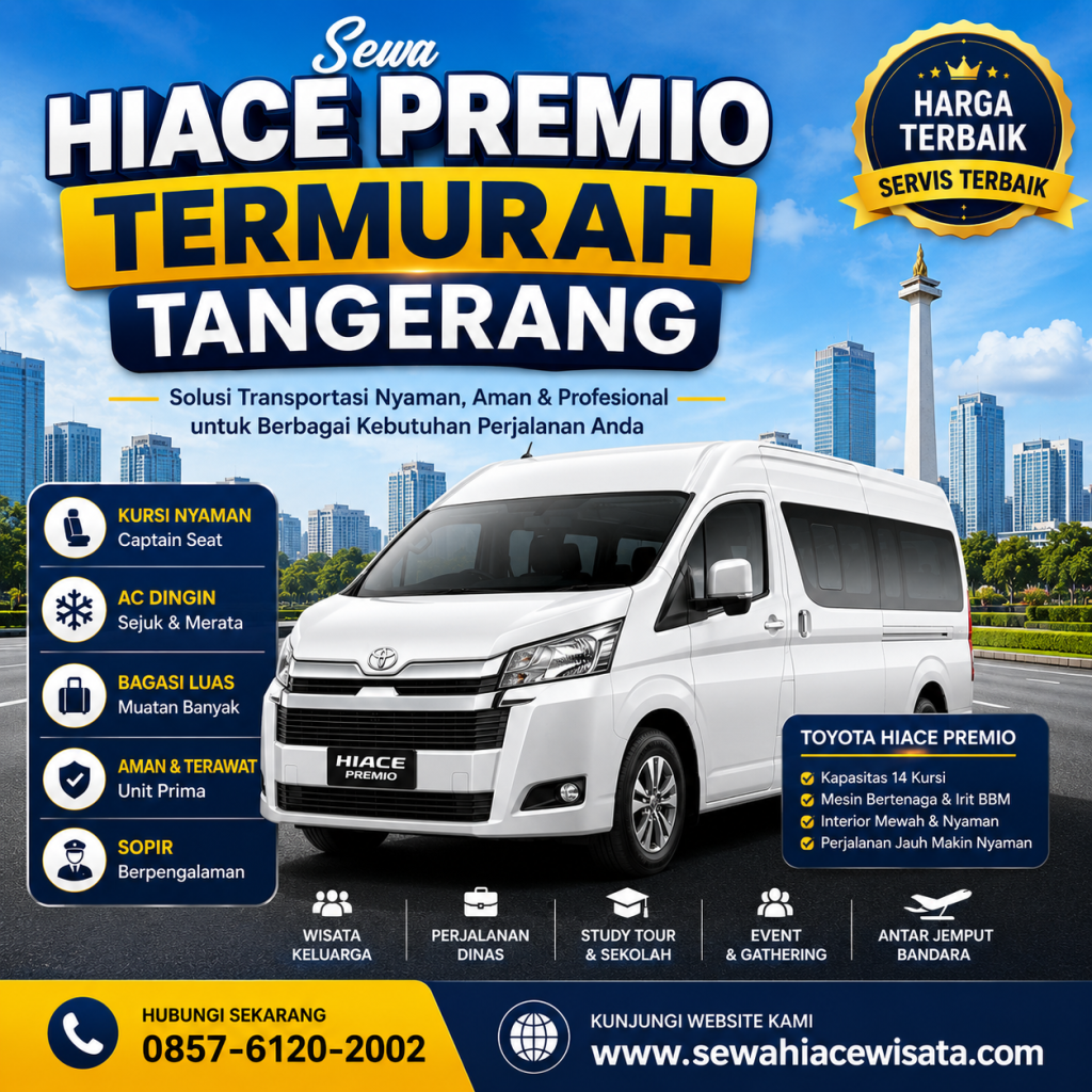 Sewa Hiace Premio Termurah Tangerang
