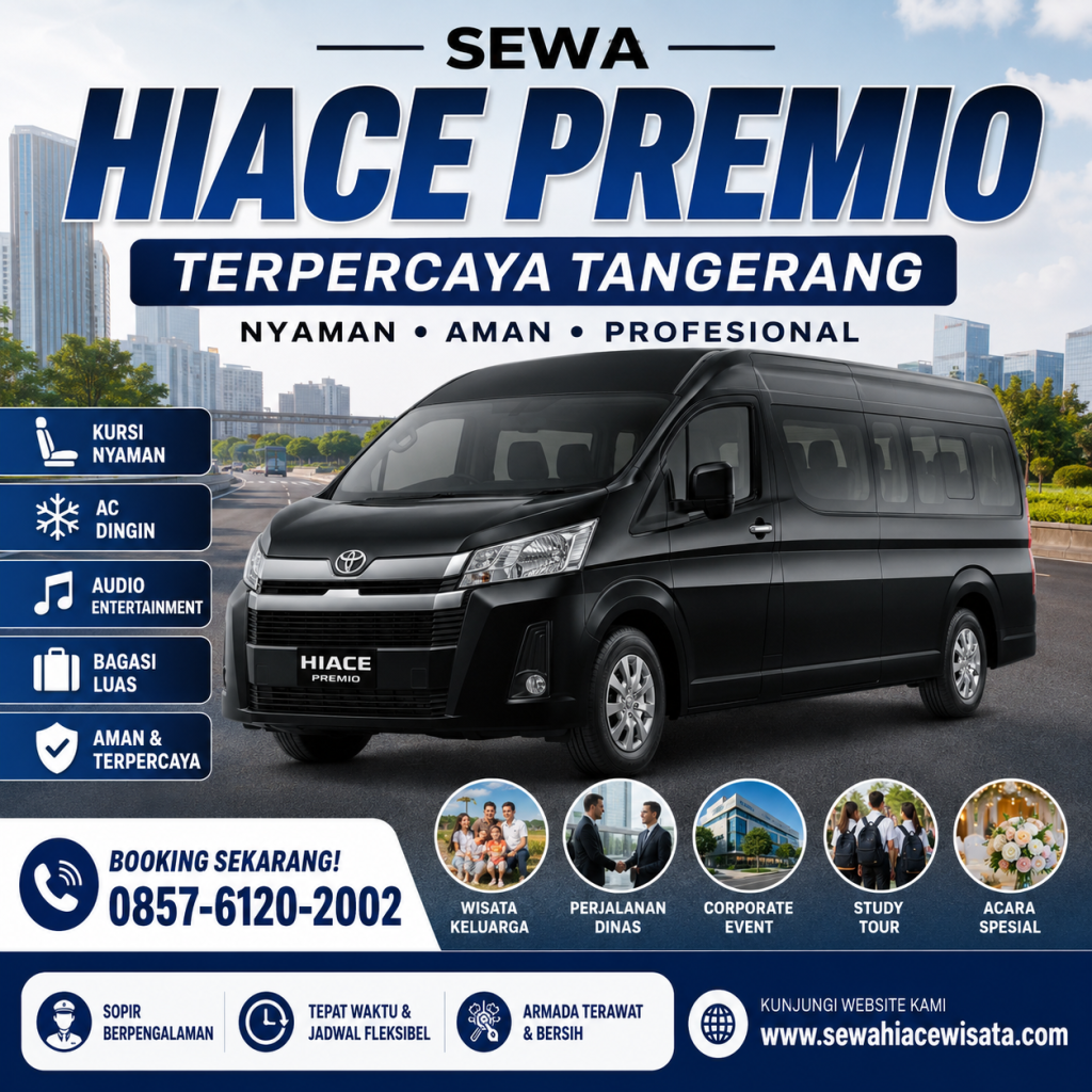 Sewa Hiace Premio Terpercaya Tangerang
