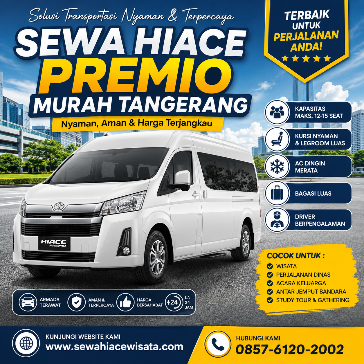 Sewa Hiace Premio Murah Tangerang