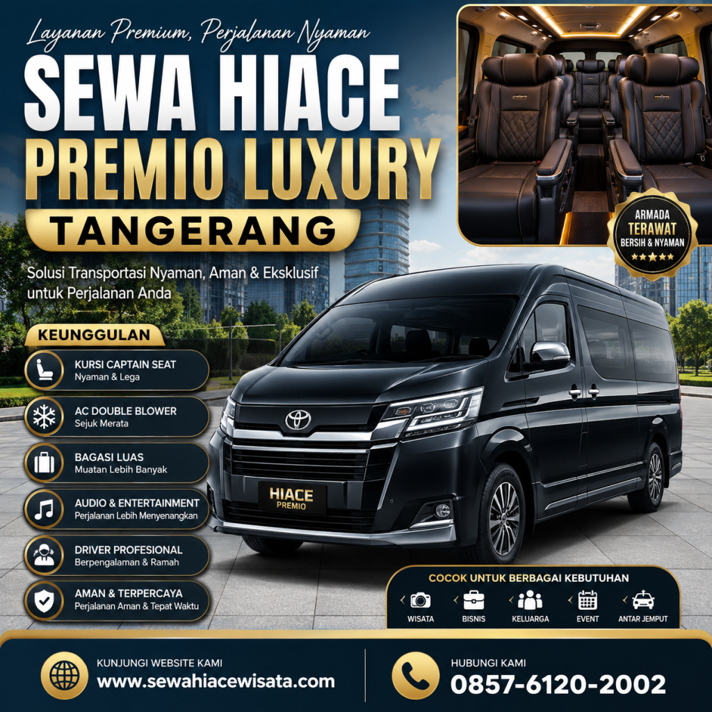 Sewa Hiace Premio Luxury Tangerang