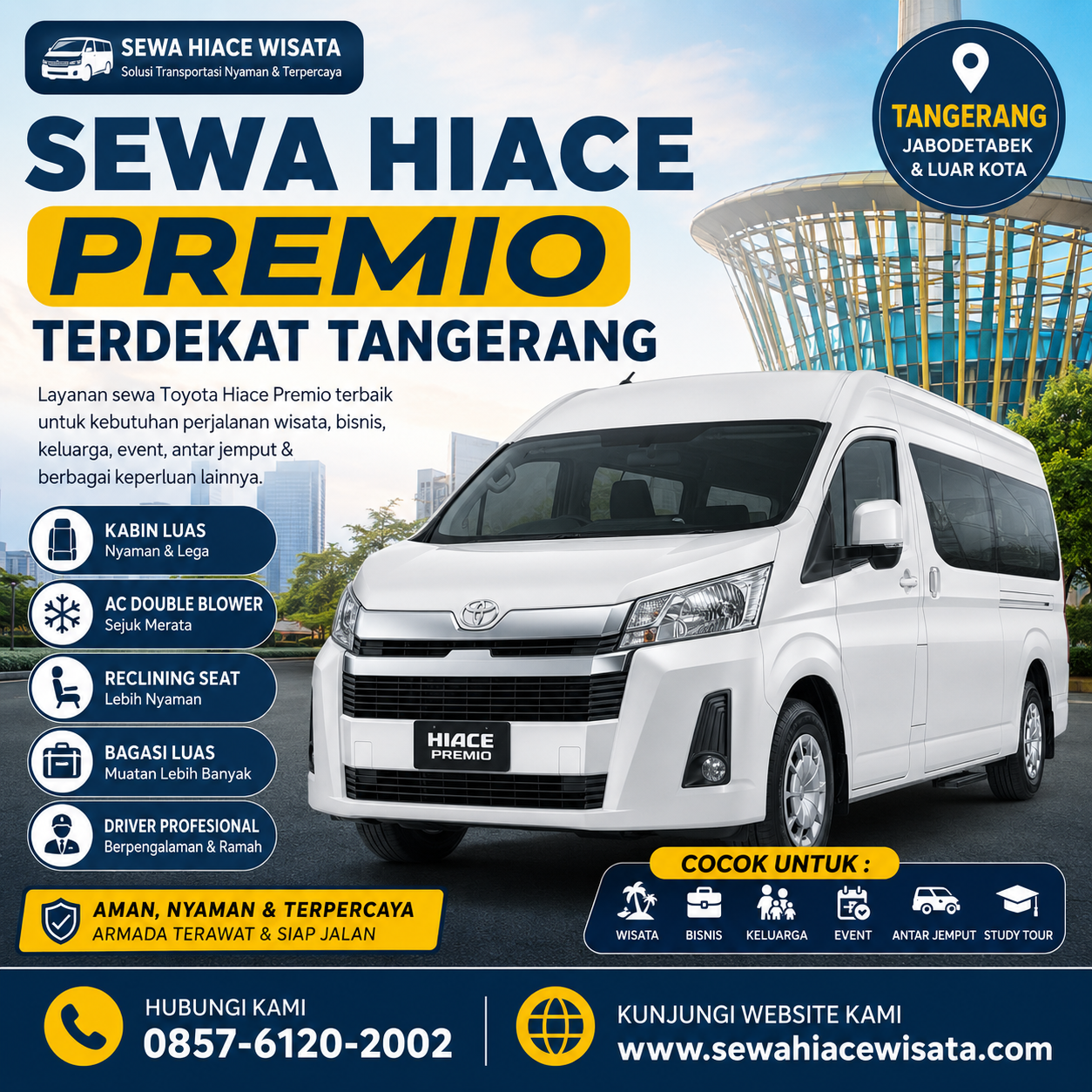 Sewa Hiace Premio Terdekat Tangerang