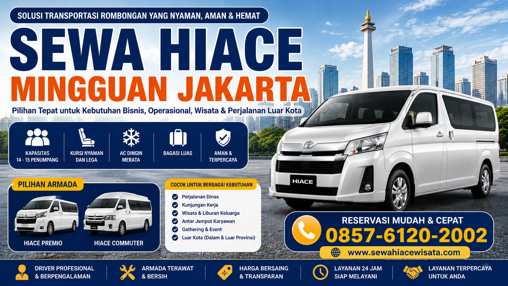 Sewa Hiace Mingguan Jakarta