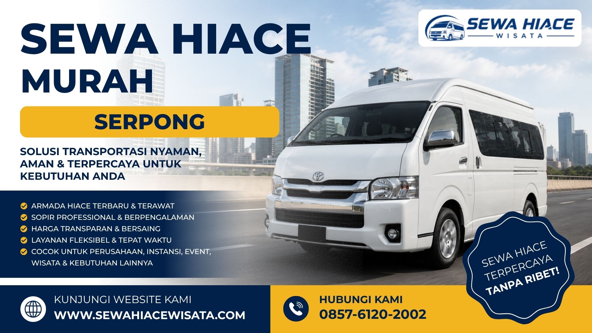 Sewa Hiace Murah Serpong Kota Tangerang Selatan
